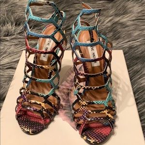 Steve Madden Rainbow Snakeskin Stilettos